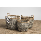 Home &amp; Lifestyle Ebony Seagrass &amp; Jute Baskets