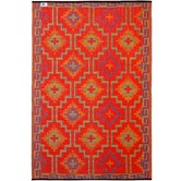 Home &amp; Lifestyle Orange Lhasa Indoor Outdoor Rug