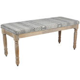 Home &amp; Lifestyle Patterned Norma Mango Wood Bench