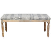 Home &amp; Lifestyle Patterned Norma Mango Wood Bench