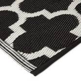 Home &amp; Lifestyle Black &amp; White Tangier Trellis Outdoor Rug