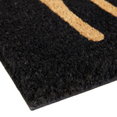 Home &amp; Lifestyle Black Hello Coir Doormat