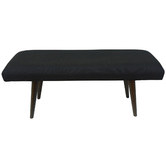 Home &amp; Lifestyle Black Celeste Upholstered Bench