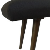 Home &amp; Lifestyle Black Celeste Upholstered Bench