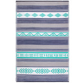 Home &amp; Lifestyle Blue Ibiza Reversible Outdoor Floor Mat