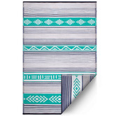 Home &amp; Lifestyle Blue Ibiza Reversible Outdoor Floor Mat
