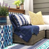 Home &amp; Lifestyle Blue Ibiza Reversible Outdoor Floor Mat