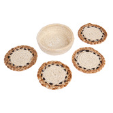 Home &amp; Lifestyle Cream Linnet Jute Coasters
