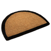 Home &amp; Lifestyle Black Border Curved Coir Doormat