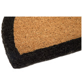 Home &amp; Lifestyle Black Border Curved Coir Doormat