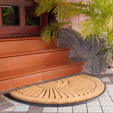 Home &amp; Lifestyle Kye Curved Rubber &amp; Coir Doormat