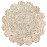 Home &amp; Lifestyle Torn Round Jute Placemats