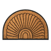 Home &amp; Lifestyle Kye Curved Rubber &amp; Coir Doormat