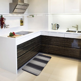 Home &amp; Lifestyle Stripe Deep Cavern Reversible Kitchen Mat