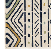 Home &amp; Lifestyle White Mendoza Geometric Outdoor Rug