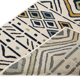 Home &amp; Lifestyle White Mendoza Geometric Outdoor Rug
