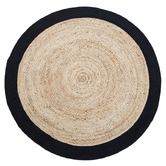 Home &amp; Lifestyle Black Phoenix Hand-Woven Jute Round Rug