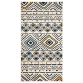 Home &amp; Lifestyle White Mendoza Geometric Outdoor Rug