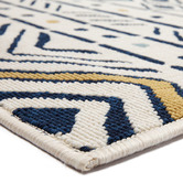Home &amp; Lifestyle White Mendoza Geometric Outdoor Rug
