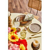 Home &amp; Lifestyle Torn Round Jute Placemats