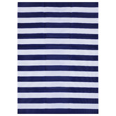 Home &amp; Lifestyle Blue &amp; White Brittany Power-Loomed Indoor/Outdoor Rug