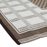 Home &amp; Lifestyle Chestnut &amp; Walnut Brown Europa Power-Loomed Indoor &amp; Outdoor Rug