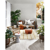 Home &amp; Lifestyle Gold &amp; Cream Reversible Outdoor Rug