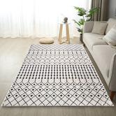 Home &amp; Lifestyle Black &amp; White Ivory Sunrise Ampelios Power-Loomed Rug