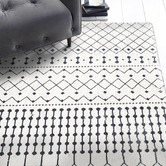 Home &amp; Lifestyle Black &amp; White Ivory Sunrise Ampelios Power-Loomed Rug