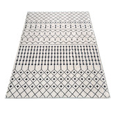Home &amp; Lifestyle Black &amp; White Ivory Sunrise Ampelios Power-Loomed Rug