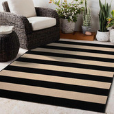 Home &amp; Lifestyle Black Veranda Nyoma Power-Loomed Outdoor Rug