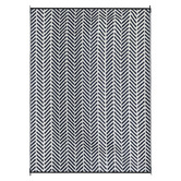 Home &amp; Lifestyle Navy &amp; White Fresno Chevron Power-Loomed Indoor/Outdoor Rug