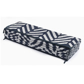 Home &amp; Lifestyle Navy &amp; White Fresno Chevron Power-Loomed Indoor/Outdoor Rug
