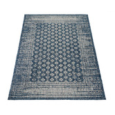 Home &amp; Lifestyle Pearl Blue Floral Power-Loomed Indoor/Outdoor Rug