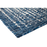 Home &amp; Lifestyle Pearl Blue Floral Power-Loomed Indoor/Outdoor Rug