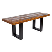 Home &amp; Lifestyle 2 Seater Nova Mango Wood Bench