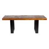 Home &amp; Lifestyle 2 Seater Nova Mango Wood Bench