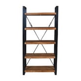 Home &amp; Lifestyle Nova 5 Tier Mango Wood Bookcase