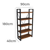 Home &amp; Lifestyle Nova 5 Tier Mango Wood Bookcase
