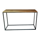Home &amp; Lifestyle Agnie Mango Wood Console Table