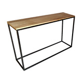 Home &amp; Lifestyle Agnie Mango Wood Console Table