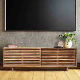 Home &amp; Lifestyle Leo Mango Wood TV Unit