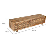Home &amp; Lifestyle Leo Mango Wood TV Unit