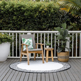 Home &amp; Lifestyle Black &amp; White Olympia Indoor &amp; Outdoor Rug