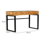 Home &amp; Lifestyle Lumino 2 Drawer Study Desk