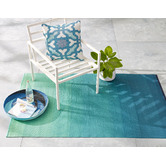 Home &amp; Lifestyle Blue Big Sur Power-Loomed Outdoor Rug