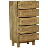 Home &amp; Lifestyle Titus 5 Drawer Mango Wood Tallboy