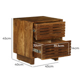 Home &amp; Lifestyle Xerxes Mango Wood Bedside Table