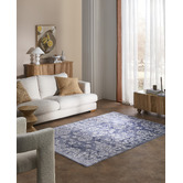 Home &amp; Lifestyle Blue Megan Machine Washable Rug