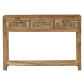 Home &amp; Lifestyle Briar 3 Drawer Mango Wood Console Table
